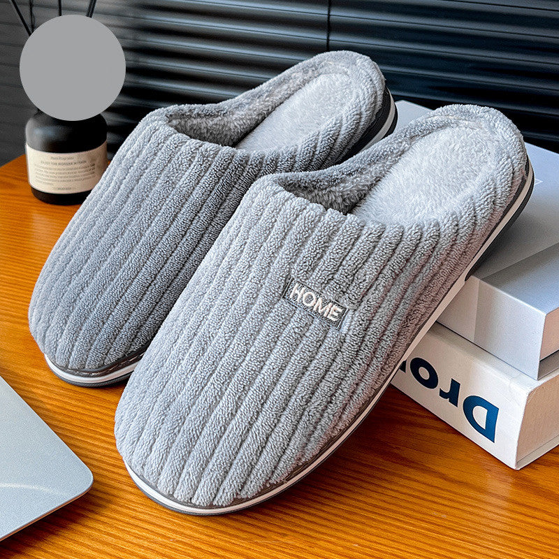 Chaussons peluche fermés gris perle