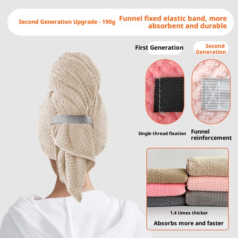 Serviette cheveux microfibre taupe clair
