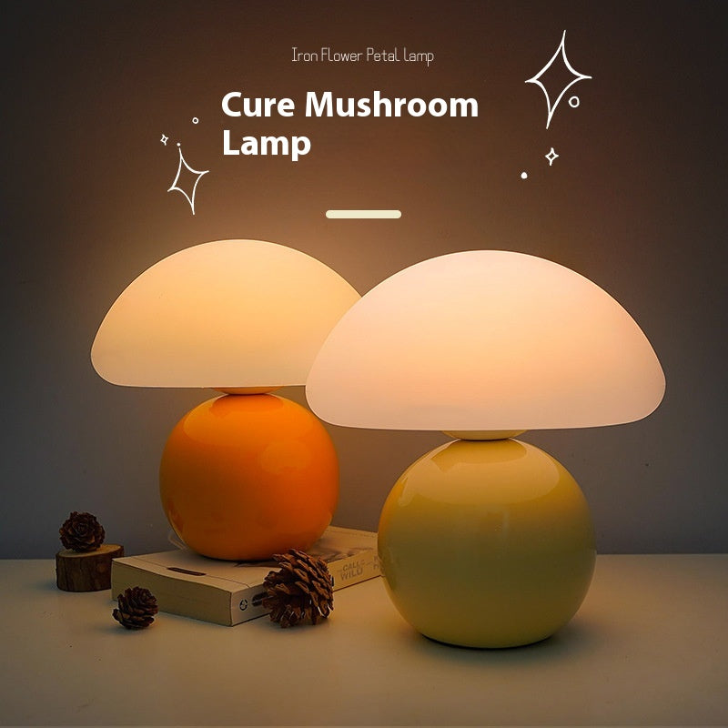 Lampe champignon ambiance chambre