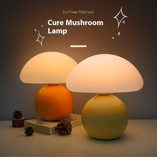Lampe champignon ambiance chambre