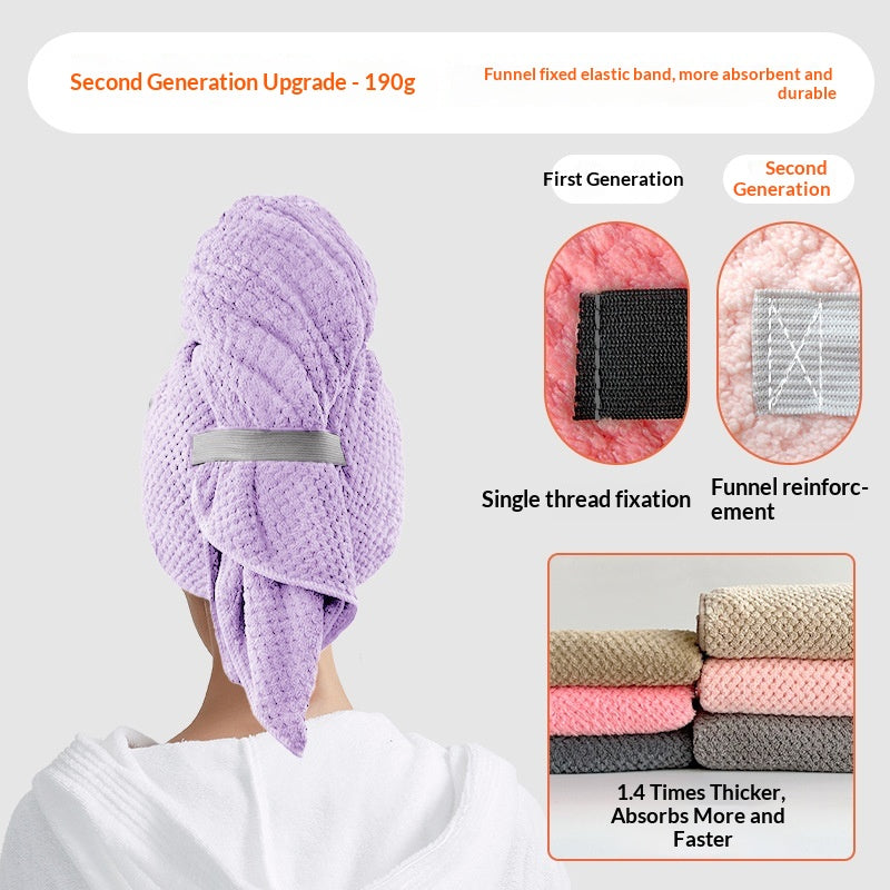 Serviette cheveux microfibre mauve
