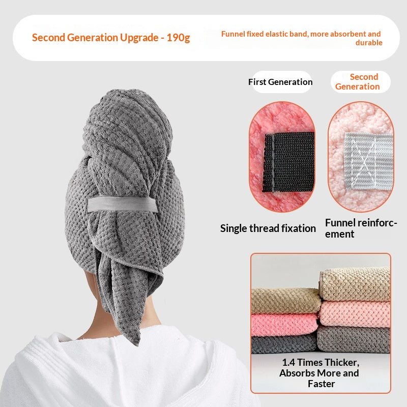 Serviette cheveux microfibre gris perle